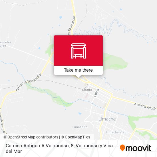 Mapa de Camino Antiguo A Valparaíso, 8