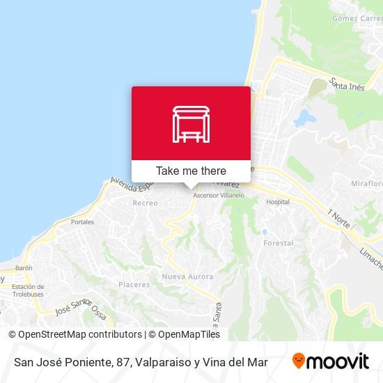 San José Poniente, 87 map