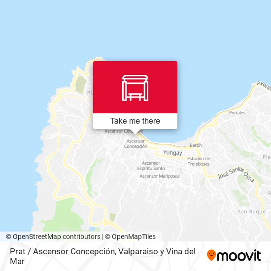 Mapa de Prat / Ascensor Concepción