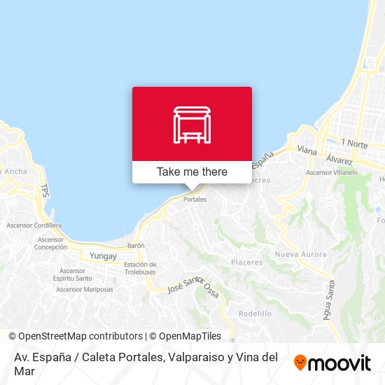 Av. España / Caleta Portales map