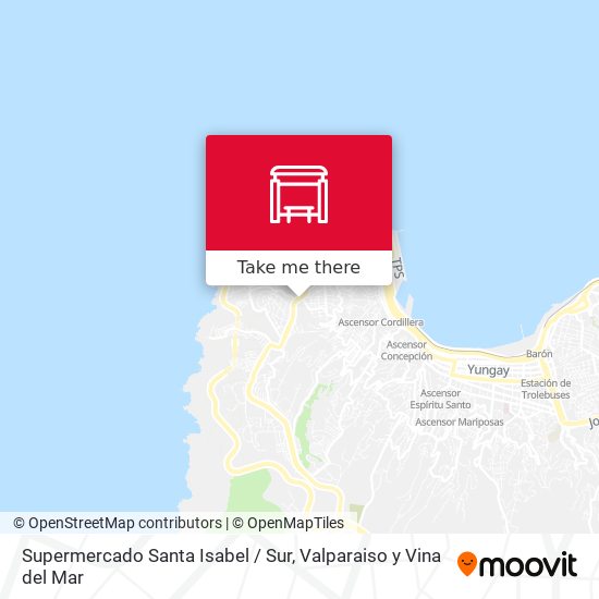 Mapa de Supermercado Santa Isabel / Sur