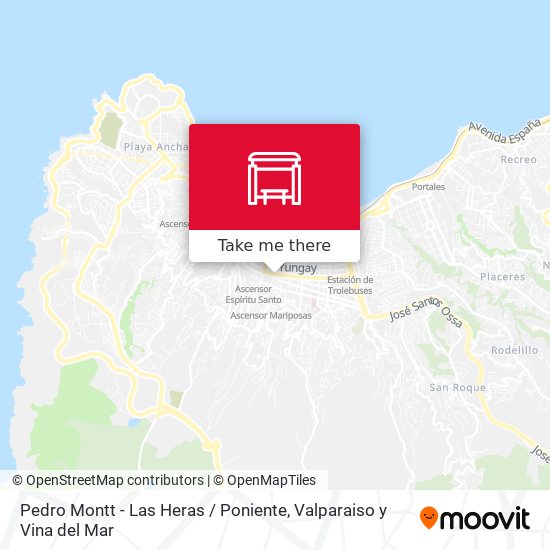 Mapa de Pedro Montt - Las Heras / Poniente