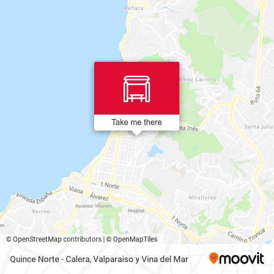 Quince Norte - Calera map