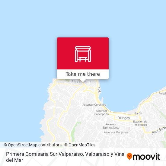 Primera Comisaria Sur Valparaiso map