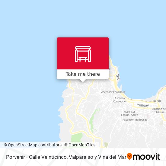 Mapa de Porvenir - Calle Veinticinco