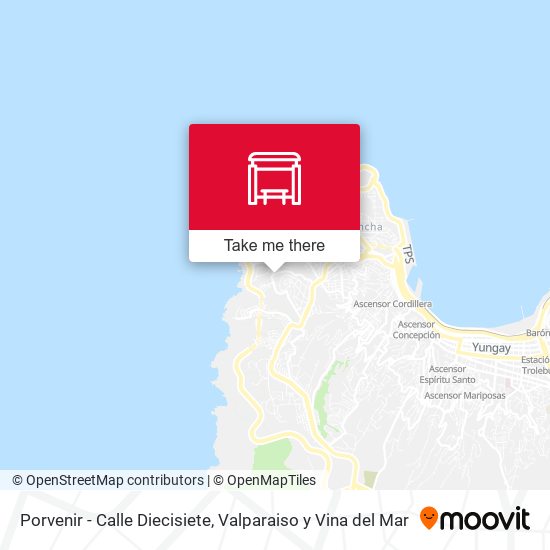 Mapa de Porvenir - Calle Diecisiete