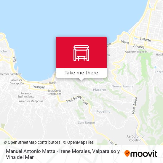 Manuel Antonio Matta - Irene Morales map