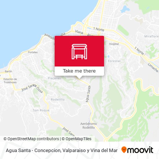 Mapa de Agua Santa - Concepcion