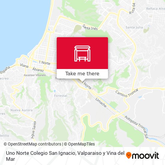 Uno Norte Colegio San Ignacio map