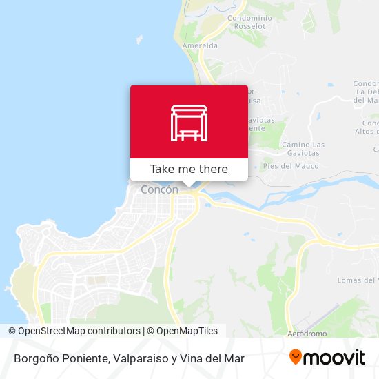 Mapa de Borgoño Poniente