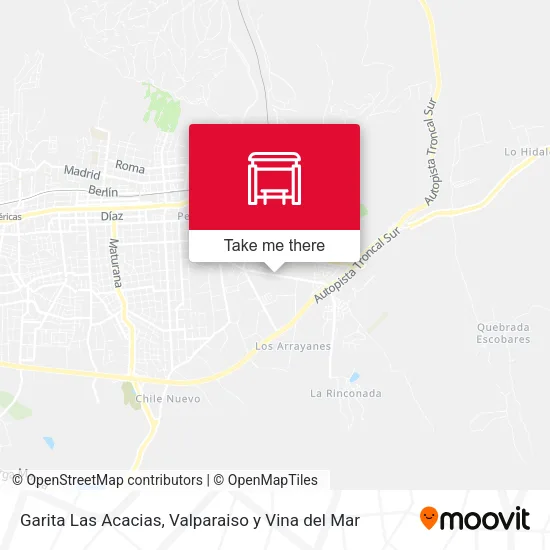 Garita Las Acacias map