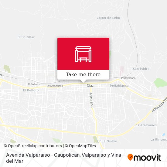 Avenida Valparaiso - Caupolican map