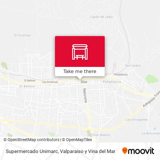 Mapa de Supermercado Unimarc