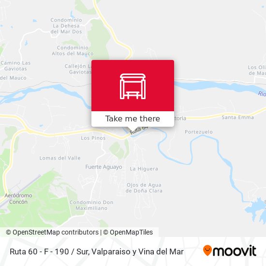 Mapa de Ruta 60 - F - 190 / Sur