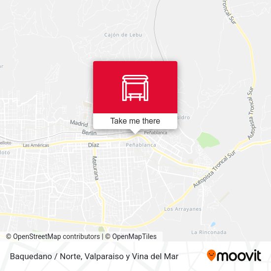 Baquedano / Norte map