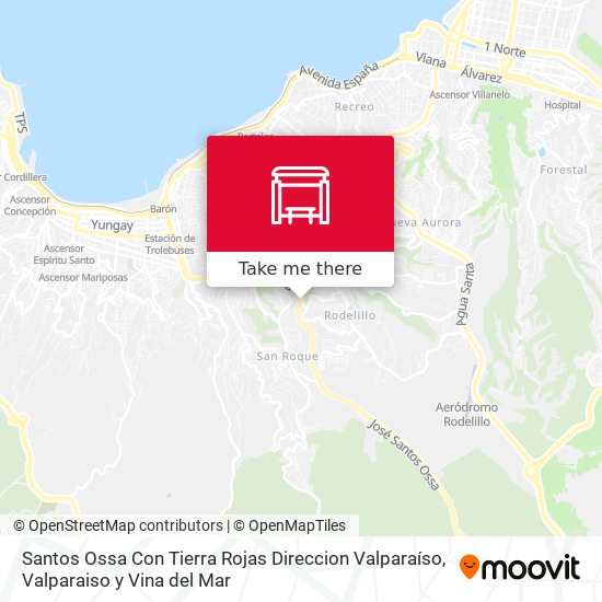 Mapa de Santos Ossa Con Tierra Rojas Direccion Valparaíso