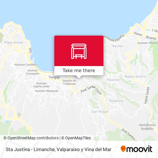 Sta Justina - Limanche map