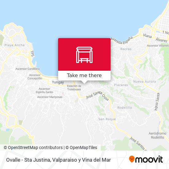 Ovalle - Sta Justina map