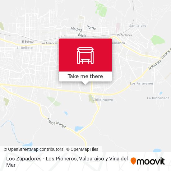 Los Zapadores - Los Pioneros map
