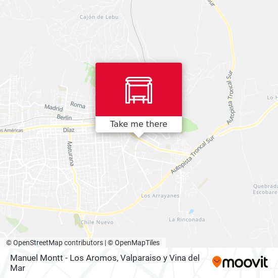 Manuel Montt - Los Aromos map