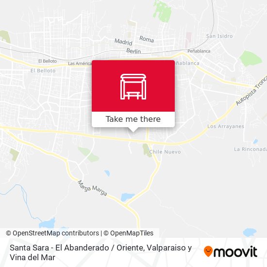 Mapa de Santa Sara - El Abanderado / Oriente