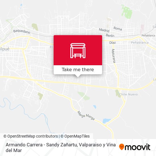 Armando Carrera - Sandy Zañartu map
