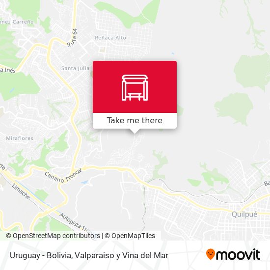 Uruguay - Bolivia map