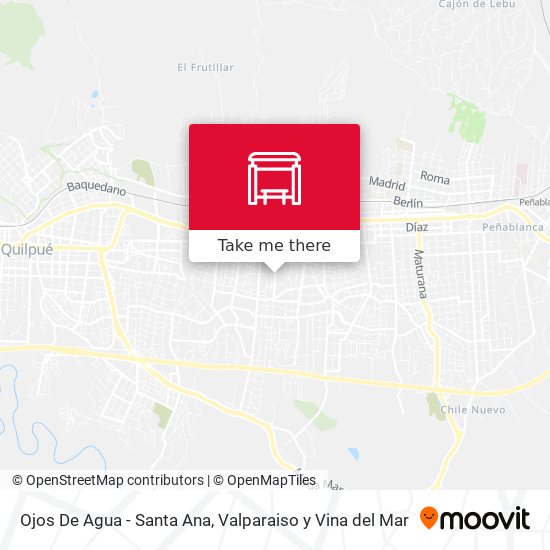 Ojos De Agua - Santa Ana map