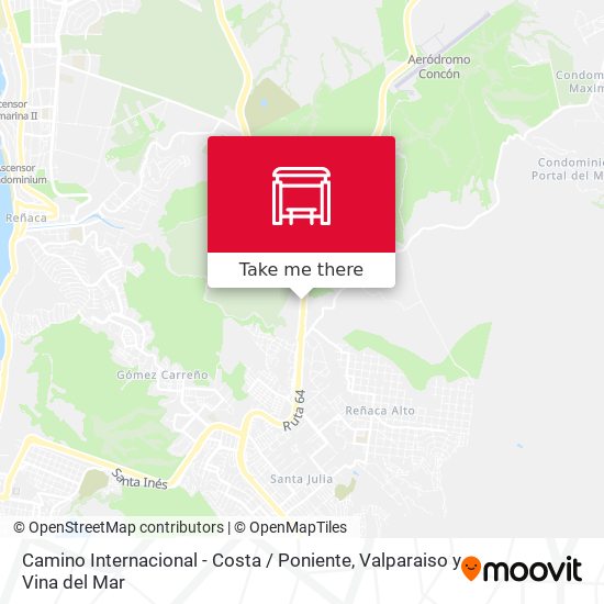 Mapa de Camino Internacional - Costa / Poniente