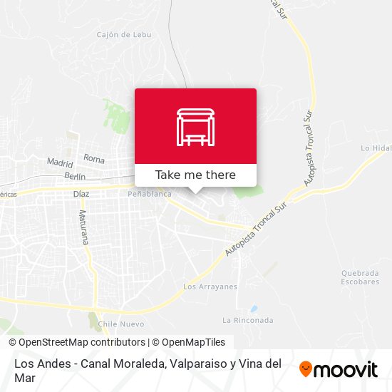 Los Andes - Canal Moraleda map