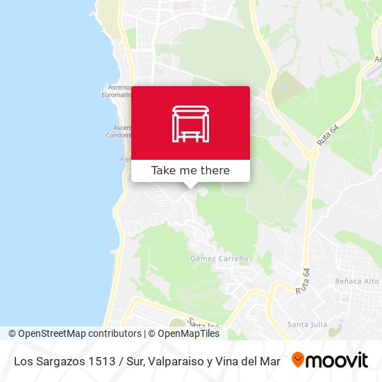 Los Sargazos 1513 / Sur map