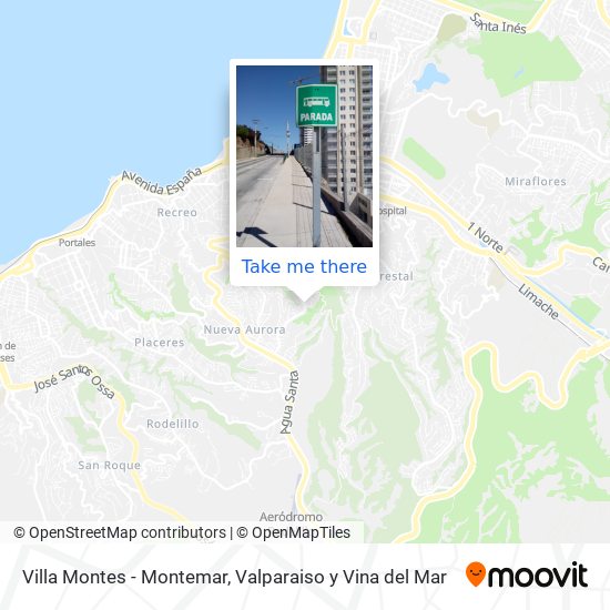 Villa Montes - Montemar map