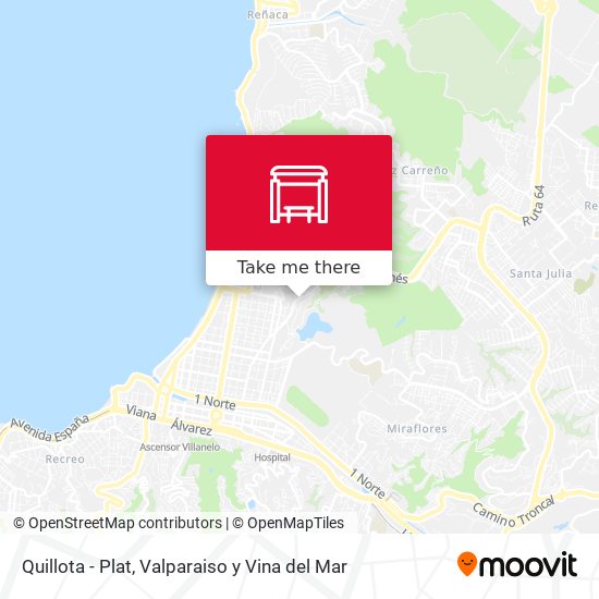 Mapa de Quillota - Plat