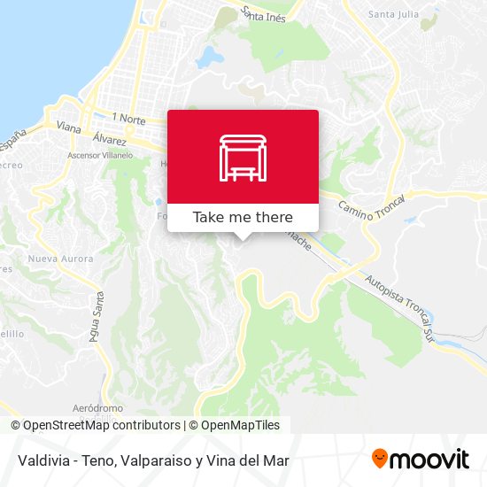 Valdivia - Teno map