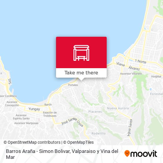 Barros Araña - Simon Bolivar map