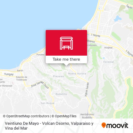 Veintiuno De Mayo - Volcan Osorno map