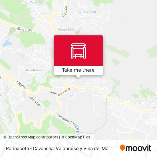 Parinacota - Cavancha map