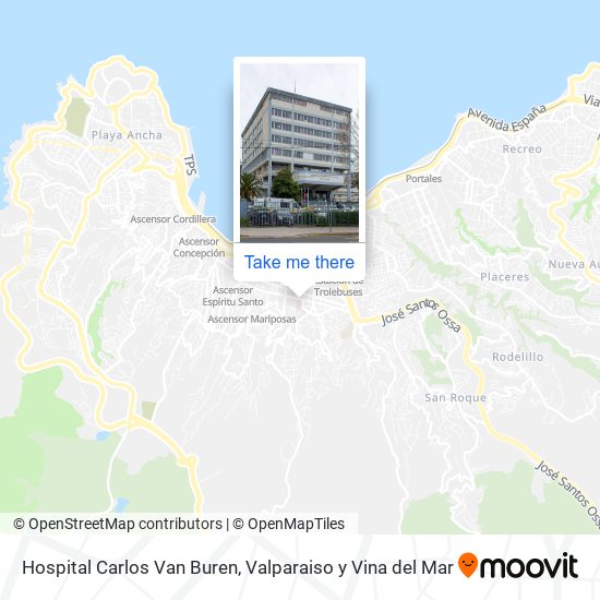 Hospital Carlos Van Buren map