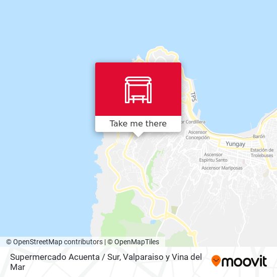 Mapa de Supermercado Acuenta / Sur