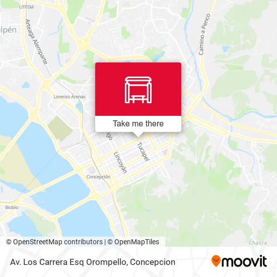Mapa de Av. Los Carrera Esq Orompello