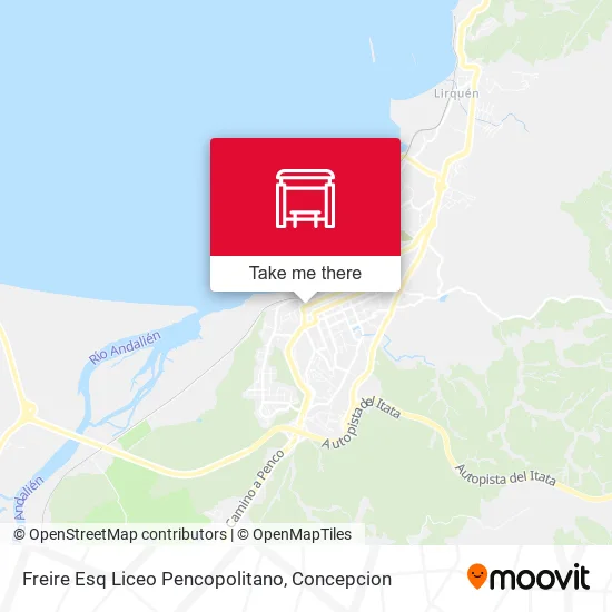 Mapa de Freire Esq Liceo Pencopolitano