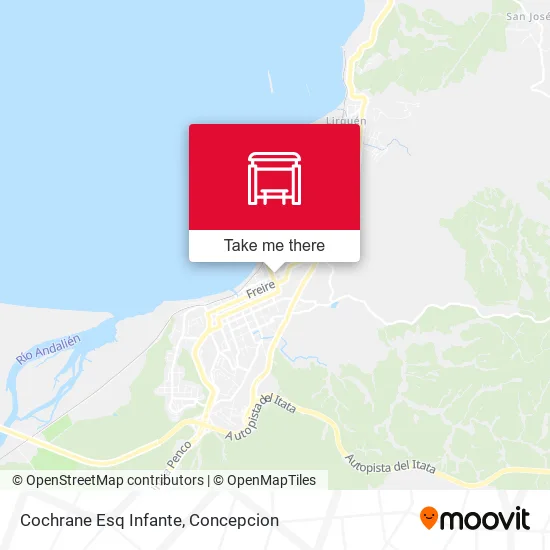 Mapa de Cochrane Esq Infante