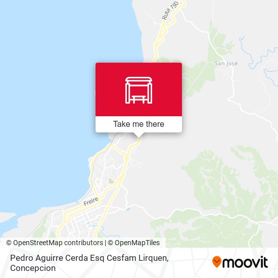 Pedro Aguirre Cerda Esq Cesfam Lirquen map