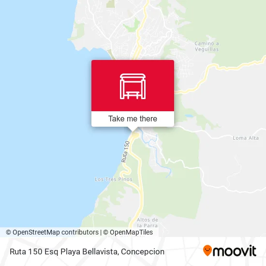 Ruta 150 Esq Playa Bellavista map
