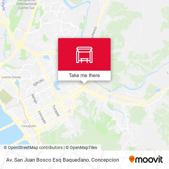 Mapa de Av. San Juan Bosco Esq Baquedano