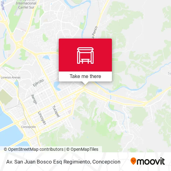 Mapa de Av. San Juan Bosco Esq Regimiento