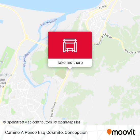 Camino A Penco Esq Cosmito map