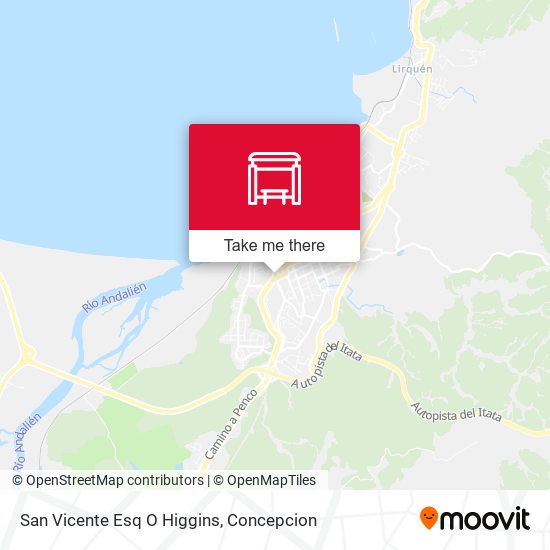 Mapa de San Vicente Esq  O Higgins