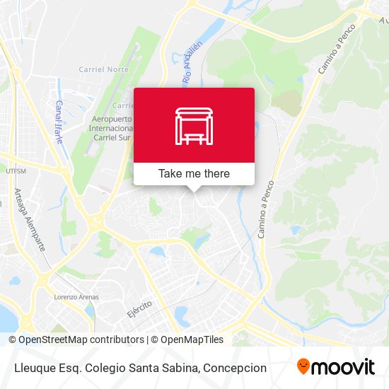 Lleuque Esq. Colegio Santa Sabina map