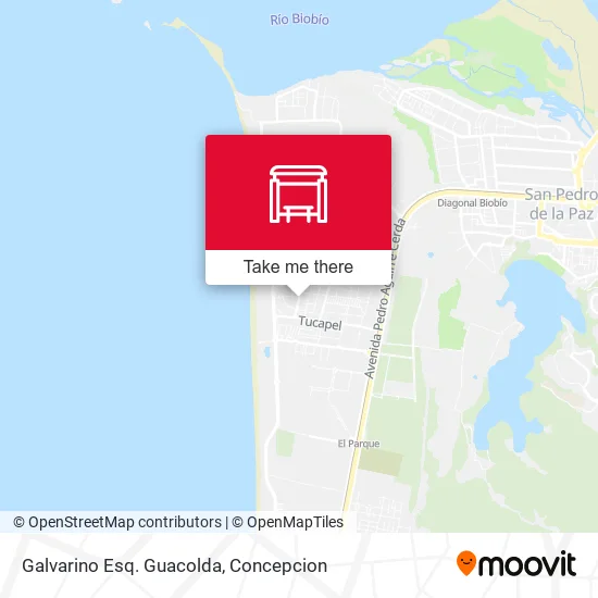Mapa de Galvarino Esq. Guacolda